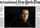 La prima pagina dell'International New York Times sulla decadenza di Berlusconi