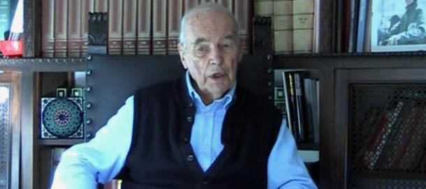 In this image made from video released on Thursday, Oct. 17, 2013 by Erich Priebke&#8217;s lawyer Paolo Giachini and recorded in July 2013, Nazi War criminal Erich Priebke speaks in a video interview released six days after his death in Rome aged 100. In the video, Priebke talks about the 1944 massacre of 335 civilians at the Ardeatine Caves outside the capital, one of the worst atrocities of Germany&#8217;s World War II occupation of Italy. Priebke&#8217;s death has unleashed a torrent of emotion, because he left behind a document in which he not only defended his actions but denied that Jews were gassed in Nazi death camps. (AP Photo)
