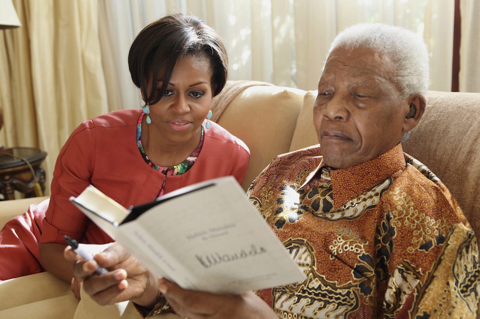 Nelson Mandela e Michelle Obama