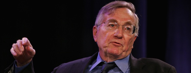 Investigative reporter Seymour Hersh gestures during a panel discussion on "The Challenges of Reporting About Iraq" at the Associated Press Managing Editors annual conference in San Jose, Calif., Friday, Oct. 28, 2005. Deteriorating security in Iraq has made covering the war and reconstruction efforts exceedingly difficult, and this isn't helping efforts to give readers the coverage they need to understand what's really going on, a panel of journalists said Friday. (AP Photo/Paul Sakuma)