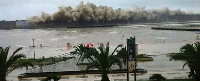 Piogge forti e mareggiate in un pezzo d’Italia