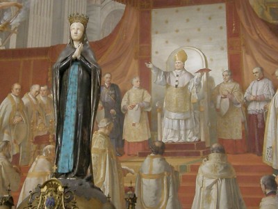 Francesco Podesti, musei vaticani. Gli affreschi della sala dell'Immacolata sono l'ultimo kolossal pittorico romano, prima del grigio diluvio democratico.