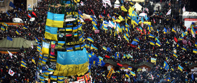 La “marcia di un milione” a Kiev