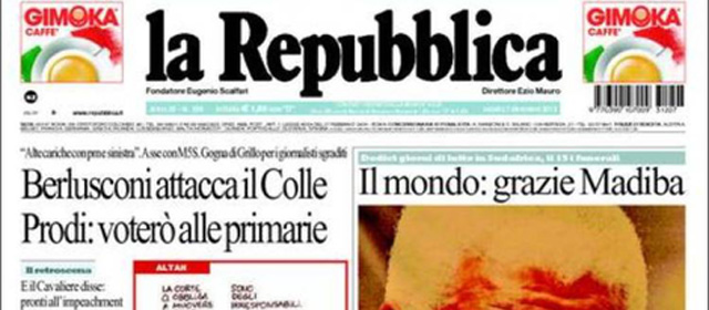 Le prime pagine di sabato 7 dicembre 2013