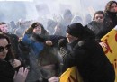 Le foto degli scontri alla Sapienza