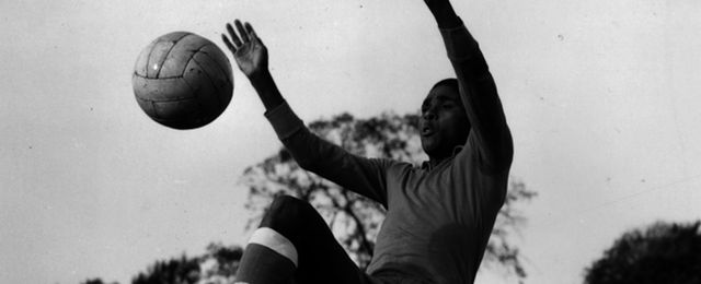 October 1961: Portuguese footballer Eusebio in training for an upcoming match against England at Wembley. (Photo by Keystone/Getty Images)