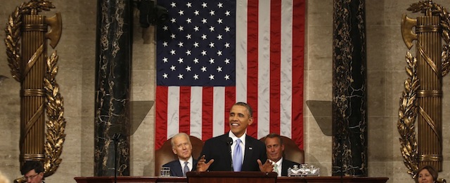 President Barack Obama delivers his State of the Union speech on Capitol Hill in Washington, January 28, 2014.