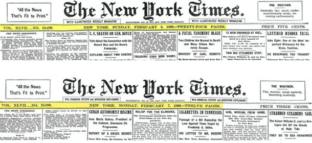 Il refuso che è stato per un secolo sulla prima pagina del New York Times