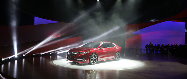 The Acura TLX prototype is unveiled at the North American International Auto Show in Detroit, Tuesday, Jan. 14, 2014. (AP Photo/Carlos Osorio)
