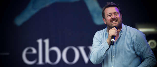 GLASTONBURY, ENGLAND - JUNE 25: Guy Garvey of Elbow performs live on the Pyramid stage during the Glastonbury Festival at Worthy Farm, Pilton on June 25, 2011 in Glastonbury, England. The festival, which started in 1970 when several hundred hippies paid 1 GBP to attend, has grown into Europe's largest music festival attracting more than 175,000 people over five days. (Photo by Ian Gavan/Getty Images)