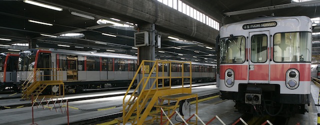 ©Stefano Meluni/ LaPresse
19-03-2009 Milano Italia
interni
Inaugurazione del treno Melneghino, il nuovo treno della ATM
Nella Foto: deposito Precotto

©Stefano Meluni/ LaPresse
19-03-2009 Milan Italy
New Metro train ATM 'Meneghino'
In the picture:Warehouse Precotto