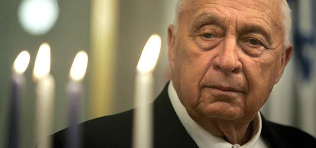 JERUSALEM - DECEMBER 27: (FILE) Israeli Prime Minister Ariel Sharon is seen as he takes part in the lighting of a Hanukkah candle at his Jerusalem office December 27, 2005 in Jerusalem, Israel. Prime Minister Ariel Sharon underwent an additional brain scan January 7, 2006 as doctors prepared to assess how much damage the Israeli leader has suffered from his severe stroke. (Photo by Kevin Frayer-Pool/Getty Images)
