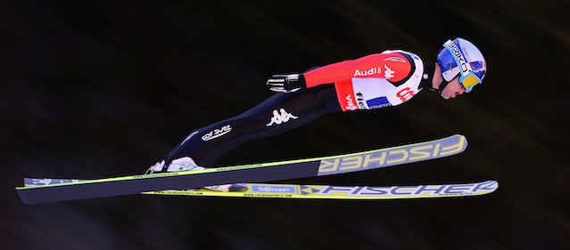 during the Men's Nordic Combined Team Sprint HS 134 at the FIS Nordic World Ski Championships on March 2, 2013 in Val di Fiemme, Italy.