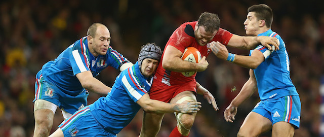 of Wales of Italy during the RBS Six Nations match between Wales and Italy at the Millenium Stadium on February 1, 2014 in Cardiff, Wales.