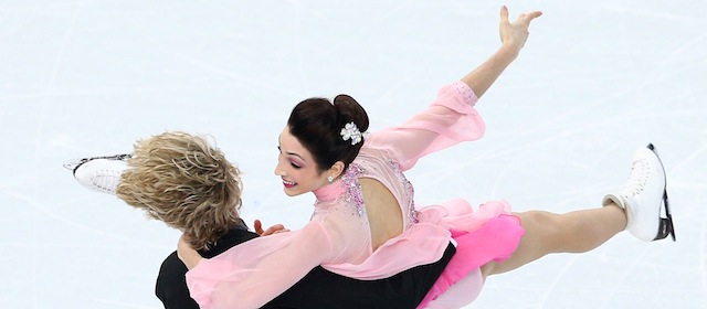 competes during the Figure Skating Ice Dance Short Dance on day 9 of the Sochi 2014 Winter Olympics at Iceberg Skating Palace on February 16, 2014 in Sochi, Russia.