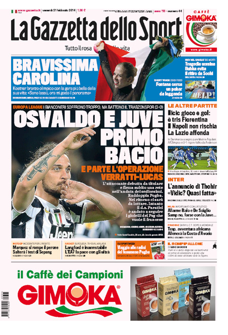 Gazette Dello Sport 21 Février 1987 Rottoli Altobelli Virdis Milan Pavoni