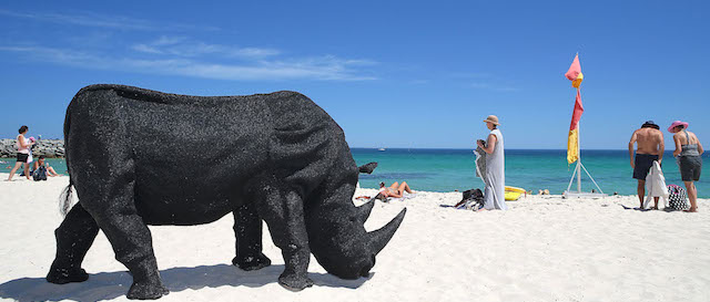 at the 10th annual Sculpture by the Sea at Cottesloe Beach on March 7, 2014 in Perth, Australia.