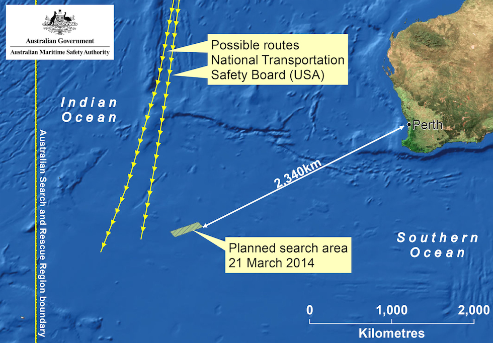 Ricerche volo MH370 - Oceano Indiano