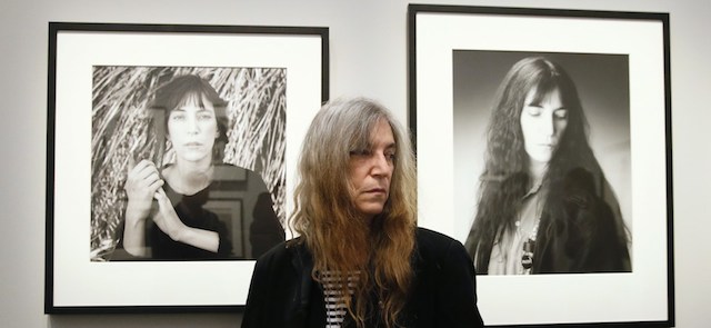 US singer and songwriter Patti Smith poses during the opening of an exhibition dedicated to the late US photographer Robert Mapplethorpe at the Grand Palais in Paris on March 24, 2014. AFP PHOTO / PATRICK KOVARIK
RESTRICTED TO EDITORIAL USE, MANDATORY MENTION OF THE ARTIST UPON PUBLICATION, TO ILLUSTRATE THE EVENT AS SPECIFIED IN THE CAPTION (Photo credit should read PATRICK KOVARIK/AFP/Getty Images)