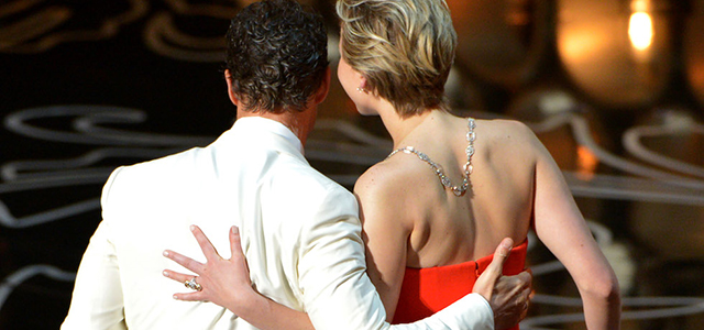 Matthew McConaughey e Jennifer Lawrence.
(John Shearer/Invision/AP)