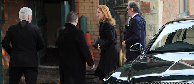 FAVERSHAM, ENGLAND - APRIL 21: Sarah Ferguson attends the funeral of Peaches Geldof, who died aged 25 on April 7, at St Mary Magdalene & St Lawrence Church on April 21, 2014 in Faversham, England. (Photo by Stuart C. Wilson/Getty Images)