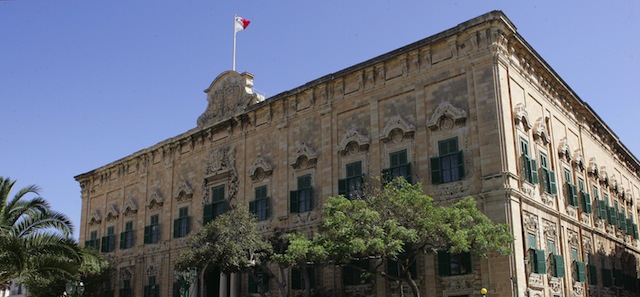 Malta (Valetta), MALTA: Picture taken 10 May 2007 in Malta of the Auberge de castille, office of the Prime Minister. AFP PHOTO / ANDREAS SOLARO (Photo credit should read ANDREAS SOLARO/AFP/Getty Images)