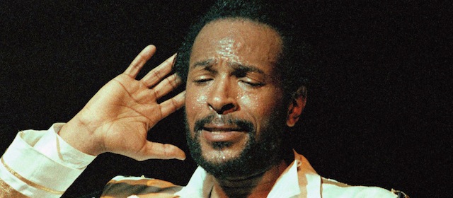 Singer Marvin Gaye performs on opening night at Radio City Music Hall, May 17, 1983, New York. (AP Photo/Nancy Kaye)