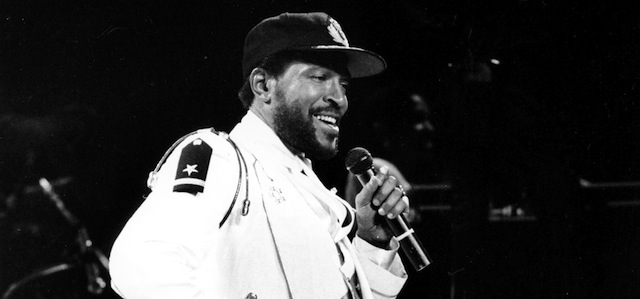 Marvin Gaye performs at New York's Radio City Music Hall on opening night, May 17, 1983. (AP PHoto)