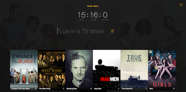 Quanto tempo hai passato a guardare serie tv?