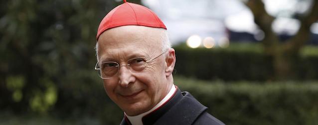 Cardinal Angelo Bagnasco, president of the Italian Episcopal Conference, arrives for a ceremony to celebrate the anniversary of the 1929 Lateran Treaty (Patti Lateranensi) and the 1984 revision of the Concordat between Italy and Vatican, at the Italian Embassy to the Holy See in Rome, Tuesday, Feb. 18, 2014. The 1929 Lateran Treaty, signed by then Prime Minister Benito Mussolini and Cardinal Pietro Gasparri, established the Vatican City as an independent city-state within Rome, and the 1984 modifications of the Treaty, an update of the pact, saw the end of Roman Catholicism as Italy's state religion. (AP Photo/Riccardo De Luca)