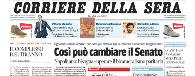 Le prime pagine di martedì 1 aprile 2014