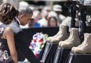 Le foto di Barack e Michelle Obama a Fort Hood