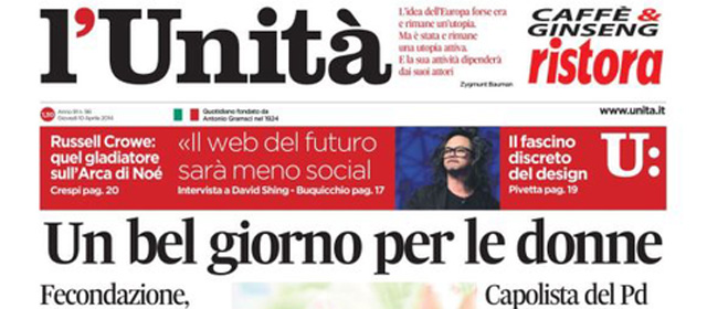 Le prime pagine di giovedì 10 aprile 2014