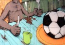 Il murale contro i Mondiali di San Paolo
