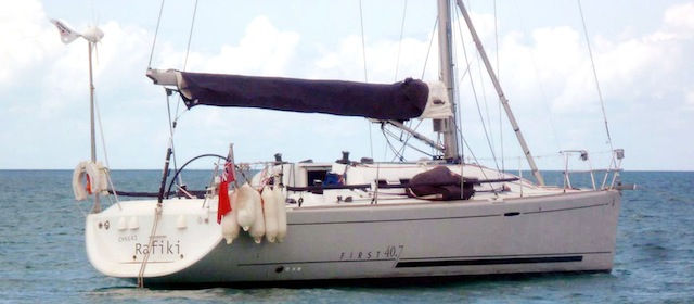 This is a undated handout file photo issued by the Royal Yachting Association, via the PA, on Monday May 19, 2014 show the missing yacht Cheeki Rafiki . The families of four missing British yachtsmen are imploring the U.S. Coast Guard to resume the search for the men, whose boat capsized in the mid-Atlantic. The Cheeki Rafiki was returning from a regatta in Antigua when it ran into trouble about 1,000 kilometers (620 miles) east of Cape Cod, Massachusetts, on Thursday. The 40-foot high performance Beneteau yacht diverted to the Azores, but contact was lost on Friday. (AP Photo/Royal Yachting Association/PA) UNITED KINGDOM OUT NO SALES NO ARCHIVE