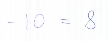 [ -10 = 8 ]