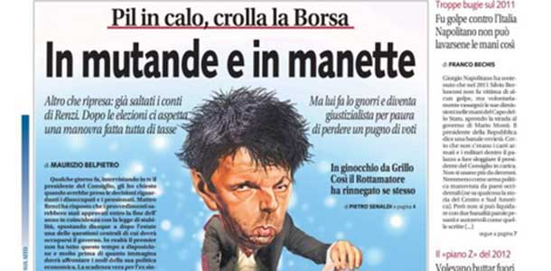 Le prime pagine di venerdì 16 maggio 2014