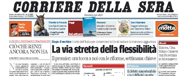 Le prime pagine di domenica 29 giugno 2014