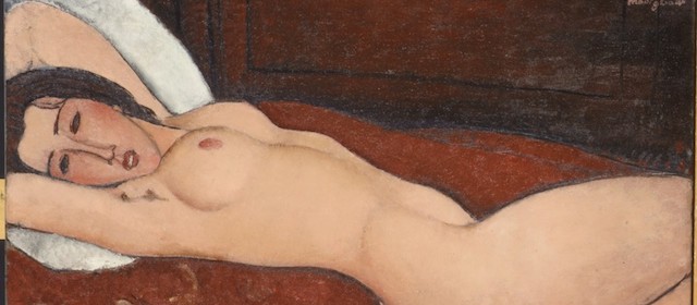 Nudo disteso (Reclining Nude), 1917
Amedeo Modigliani (Livorno 1884 – Parigi 1920 )
(The Mr. and Mrs. Klaus G. Perls Collection, 1997 – Metropolitan Museum of Art)