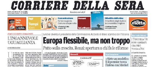 Le prime pagine di sabato 28 giugno 2014