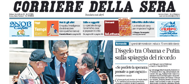Le prime pagine di sabato 7 giugno 2014