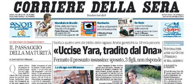 Le prime pagine di martedì 17 giugno 2014