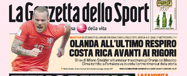 Le prime pagine di lunedì 30 giugno 2014