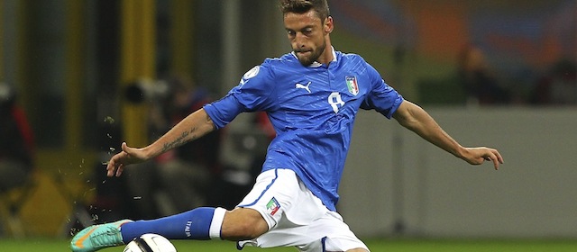 during the during the FIFA 2014 World Cup qualifier match between Italy and Denmark at Stadio Giuseppe Meazza on October 16, 2012 in Milan, Italy.