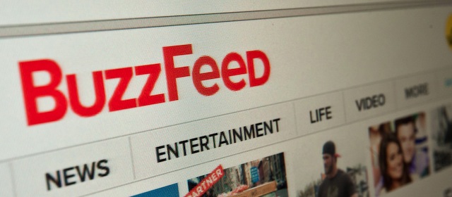 The logo of news website BuzzFeed is seen on a computer screen in Washington on March 25, 2014. AFP PHOTO/Nicholas KAMM (Photo credit should read NICHOLAS KAMM/AFP/Getty Images)