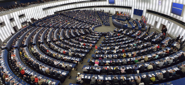 Members of the European Parliament attends the inaugural session, on July 1, 2014, in Strasbourg, eastern France. AFP PHOTO / PATRICK HERTZOG (Photo credit should read PATRICK HERTZOG/AFP/Getty Images)