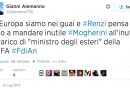 Alemanno e Mogherini "alla UEFA"