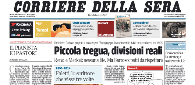 Le prime pagine di sabato 5 luglio 2014