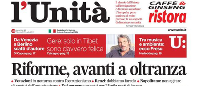 Le prime pagine di mercoledì 23 luglio 2014