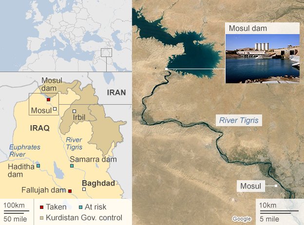 La diga di Mosul (BBC)